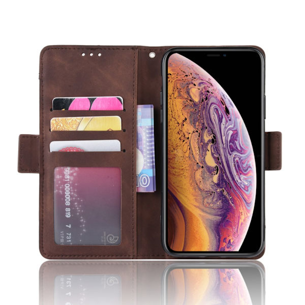 Multi Slot Pung Etui iPhone 11 Pro Brun