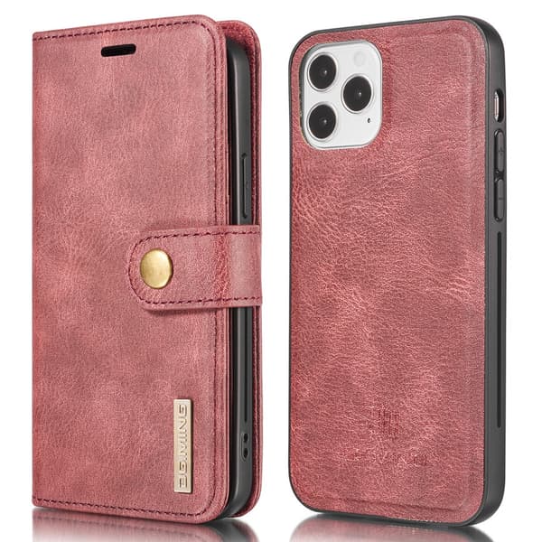 DG.MING 2-i-1 Magnet Pung iPhone 13 Pro Max Rød