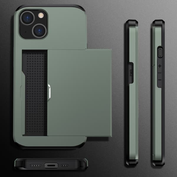 Skal Kortfack iPhone 15 Plus Grön
