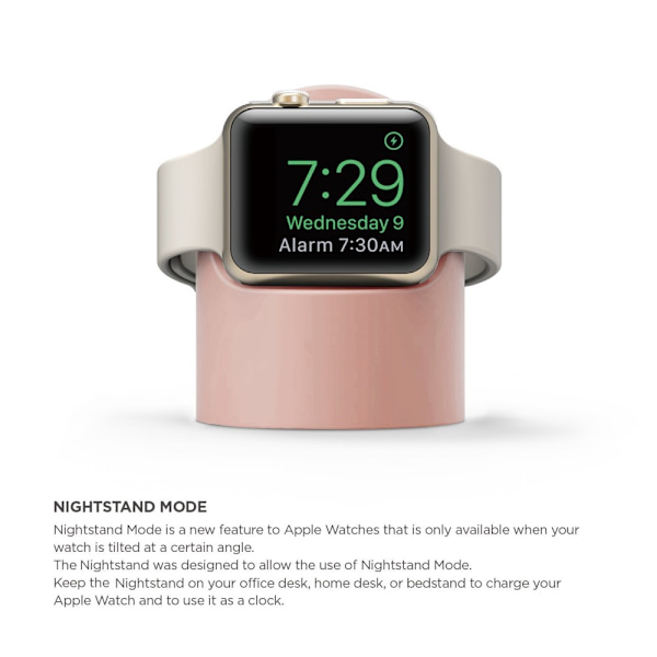 Apple Watch -latausteline, vaaleanpunainen