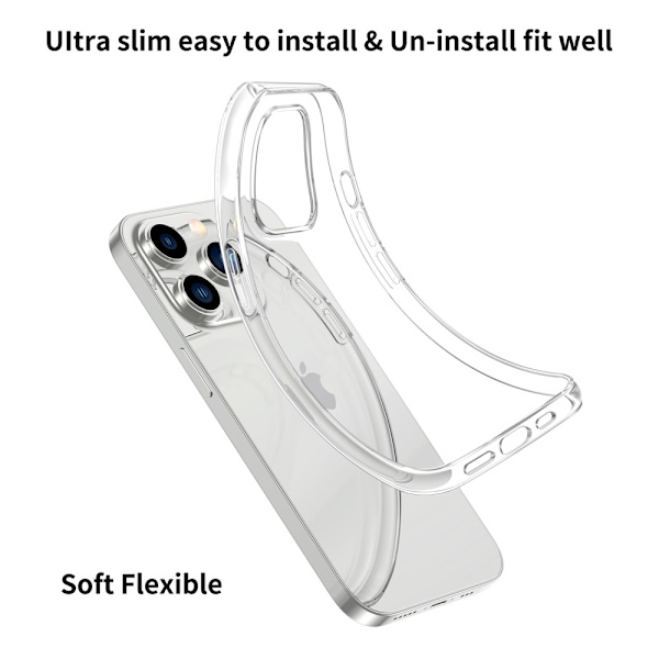 Kestävä TPU-kuori iPhone 14 Pro Max - Läpinäkyvä