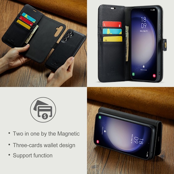 DG.MING 2-i-1 Magnet Pung Samsung Galaxy A35 Sort