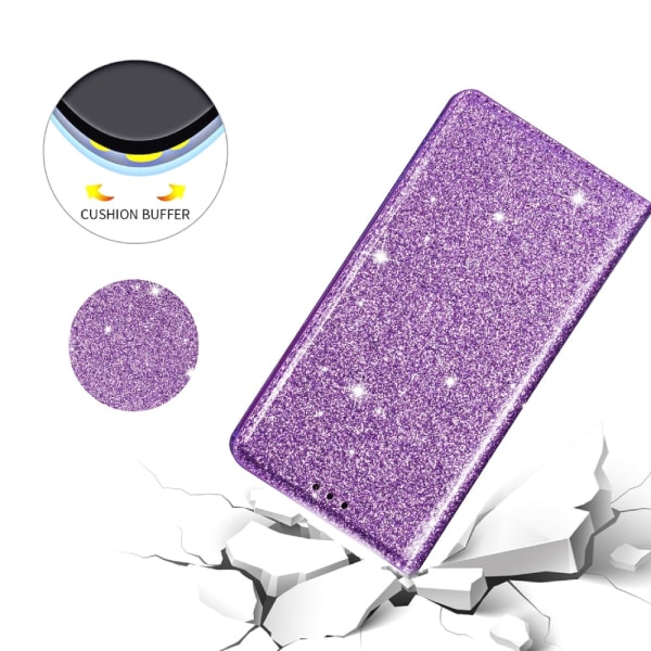 Glitter lompakkokotelo Samsung Galaxy S22 Ultra Purple