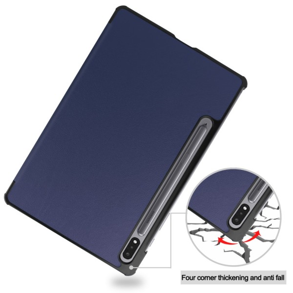 Samsung Galaxy Tab S7/S8 Fodral Tri-fold Mörkblå