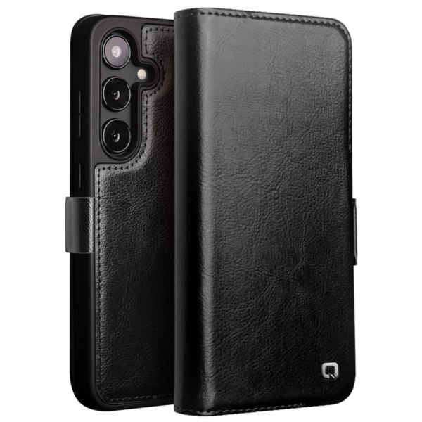 Qialino Læderpung Etui Samsung Galaxy S24 Plus Sort