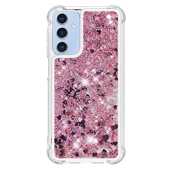 Glitter Bling TPU -kotelo Samsung Galaxy A15 -ruusukulta