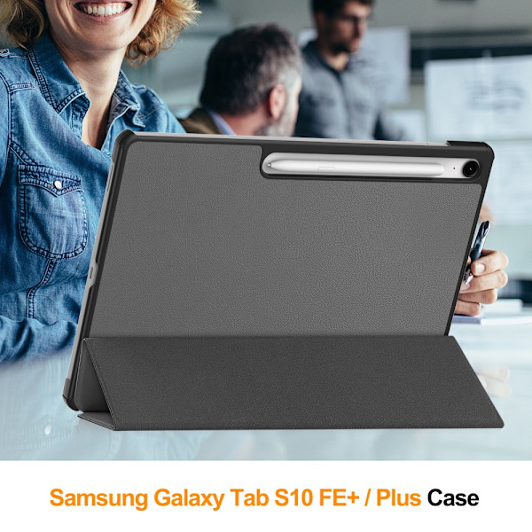 Samsung Galaxy Tab S10 FE Plus Fodral Tri-Fold Med Pen-hållare G