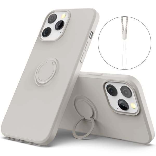 iPhone 14 Pro Max Skal Med Ringhållare Grå