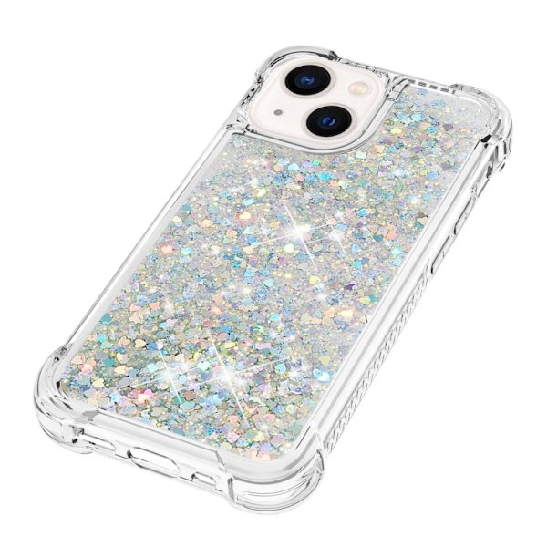 Glitter Bling TPU -kotelo iPhone 14 - hopea