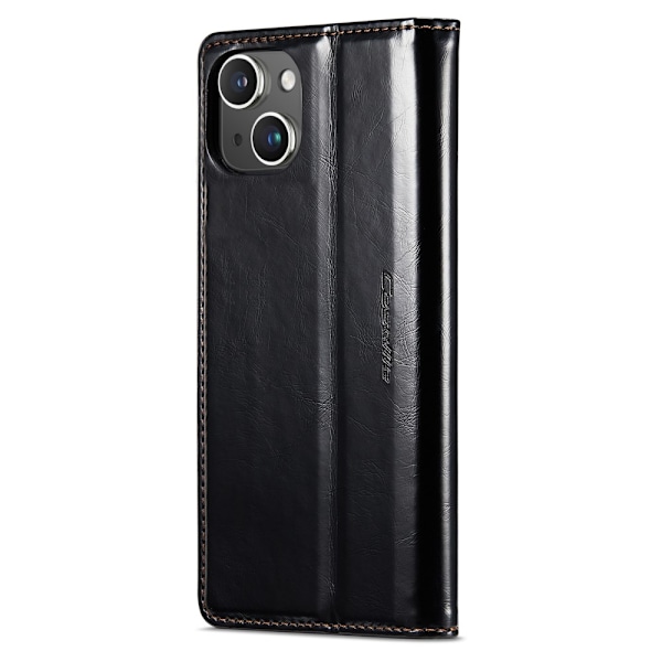 CaseMe Läderfodral iPhone 16 Svart