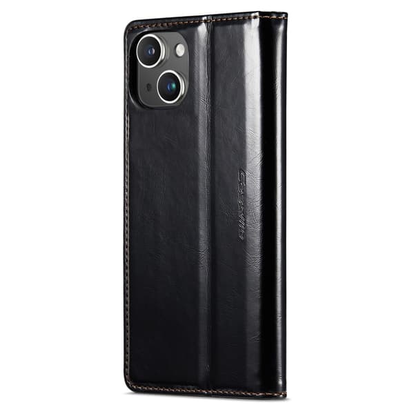 CaseMe Nahkakotelo iPhone 16 Musta