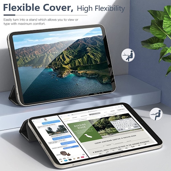 iPad Mini 6. generation (2021) Tri-fold Magnetisk Cover Sort