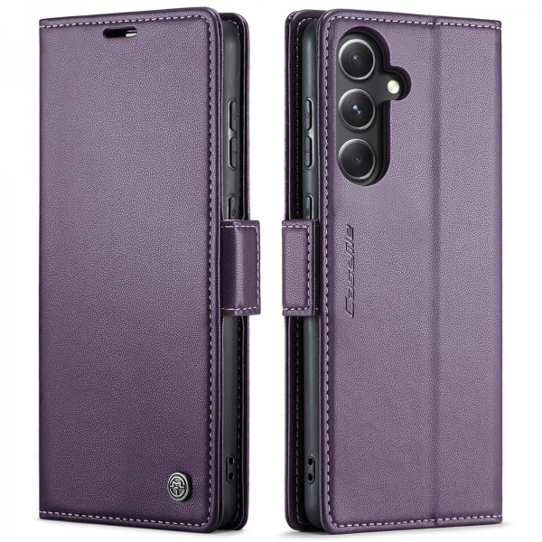 CaseMe Slim Plånboksfodral RFID-skydd Samsung Galaxy S23 FE Lila