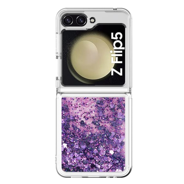 Glitter Bling TPU-kotelo Samsung Galaxy Z Flip 5 Purple