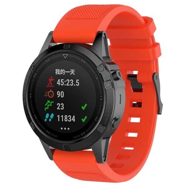 Silikonarmband Garmin Fenix 5/5 Plus Orange