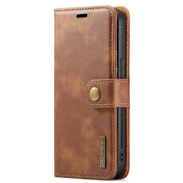 DG.MING 2-in-1 Magnet Wallet iPhone 15 Pro Cognac