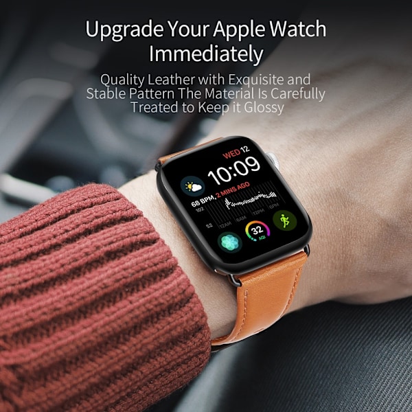 Dux Ducis Læderarmbånd Apple Watch Series 10 42mm Cognac