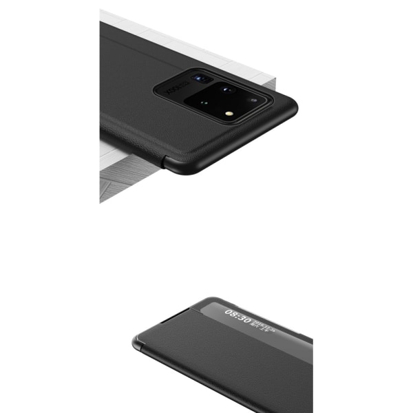 Flip Cover Med Display Samsung Galaxy S20 Ultra Sort