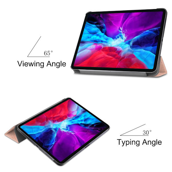 iPad Pro 12.9 3. sukupolven (2018) -kotelo, kolminkertainen, vaaleanpunainen