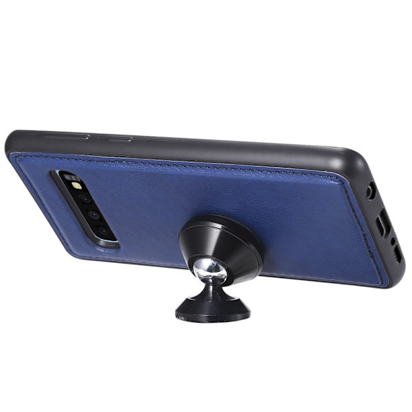 Magnetisk pung i læder til Samsung Galaxy S10 Blå