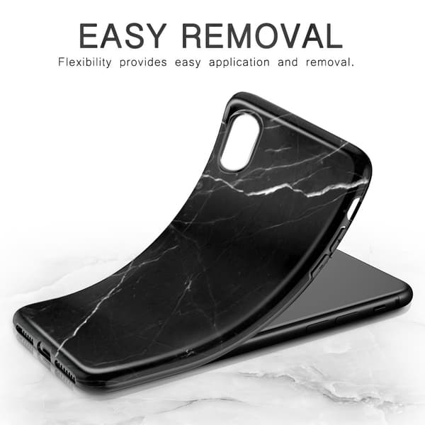 ESR Slim Soft Skal iPhone XS Max Marmor Sort
