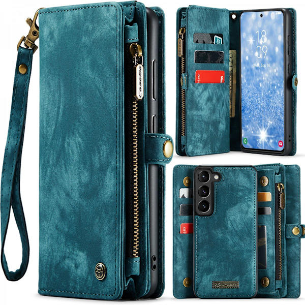 CaseMe Multi-Slot 2 i 1 Pungetui Galaxy S24 Blå