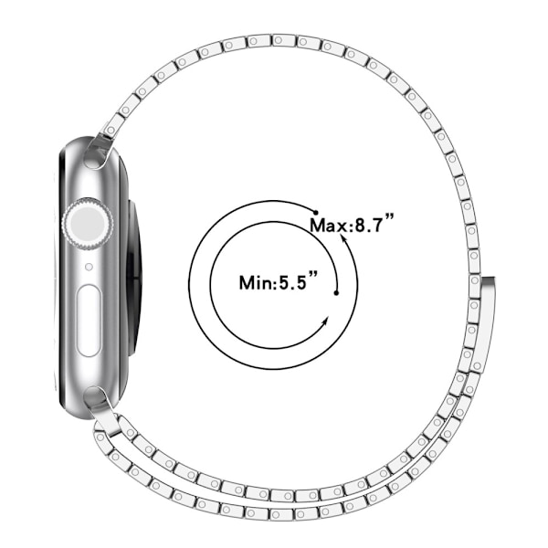 Magnetiskt Metallarmband Apple Watch 38/40/41 mm Silver