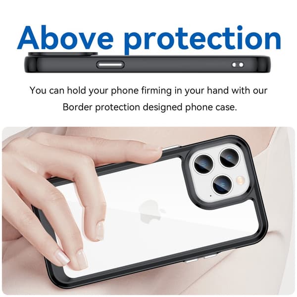 Hybrid Edge Skal iPhone 14 Pro Svart
