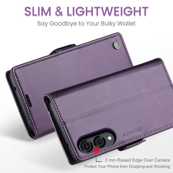CaseMe Slim Plånboksfodral RFID-skydd Samsung Galaxy S25 Edge Li