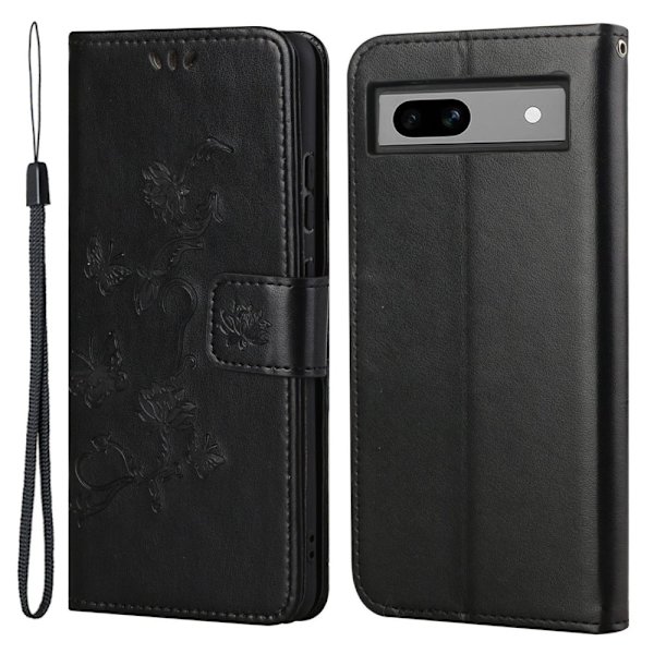 Læderetui Sommerfugle Google Pixel 8a Sort