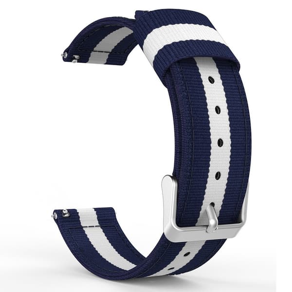 Nylonrem til Samsung Gear S3 Frontier/S3 Classic Blå/Hvid