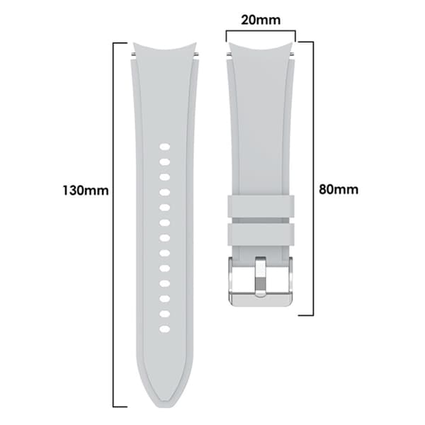 Full Fit Silikonrem Samsung Galaxy Watch 6 44mm Grå