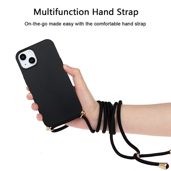 iPhone 15 Skal Halsband Svart