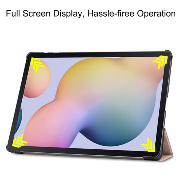 Samsung Galaxy Tab S7 Plus/S8 Plus 12.4 Fodral Tri-fold Roséguld