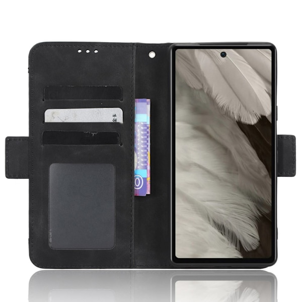 Monikäyttöinen lompakkokotelo Google Pixel 7a:lle, musta