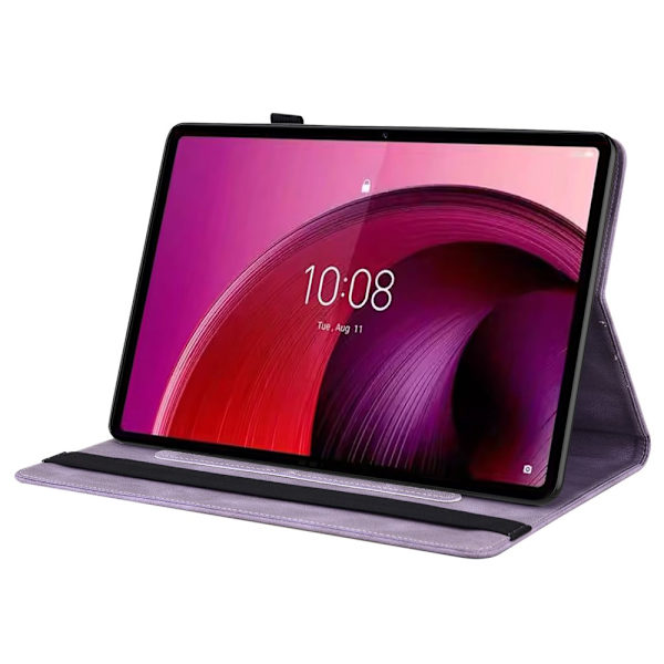 Læderetui Lenovo Tab M11 Sommerfugle Lilla