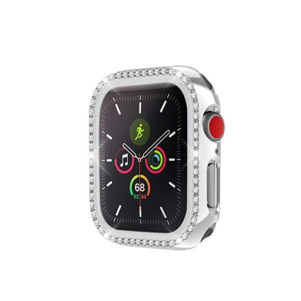 Apple Watch 40mm Skal och Skärmskydd Härdat Glas Silver