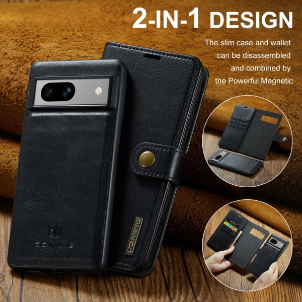 DG.MING 2-in-1 Magnet Wallet Google Pixel 8a Black