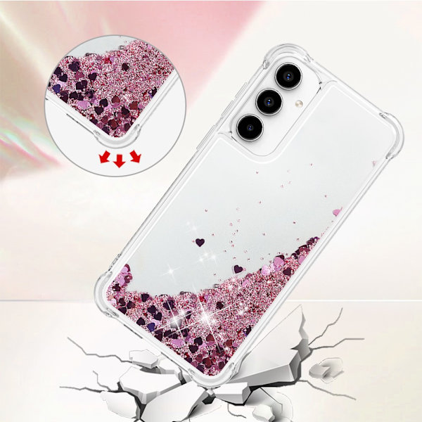 Glitter Bling TPU Case Samsung Galaxy A35 Roséguld