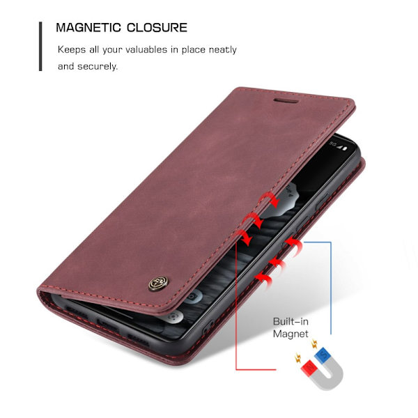 CaseMe Slim Plånboksfodral Google Pixel 7 Röd