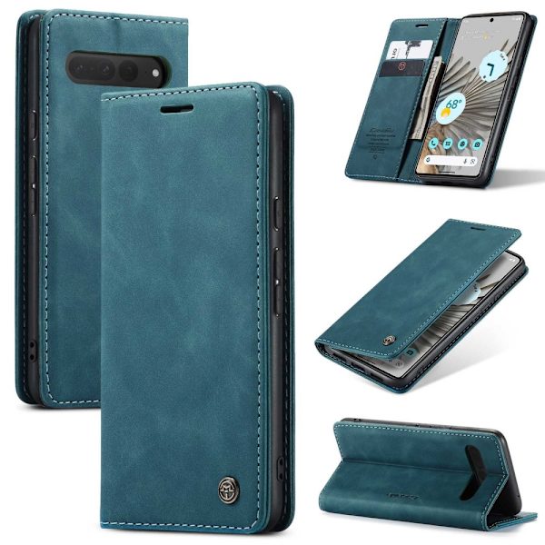 CaseMe Slim Lompakkokotelo Google Pixel 7 Pro Sininen