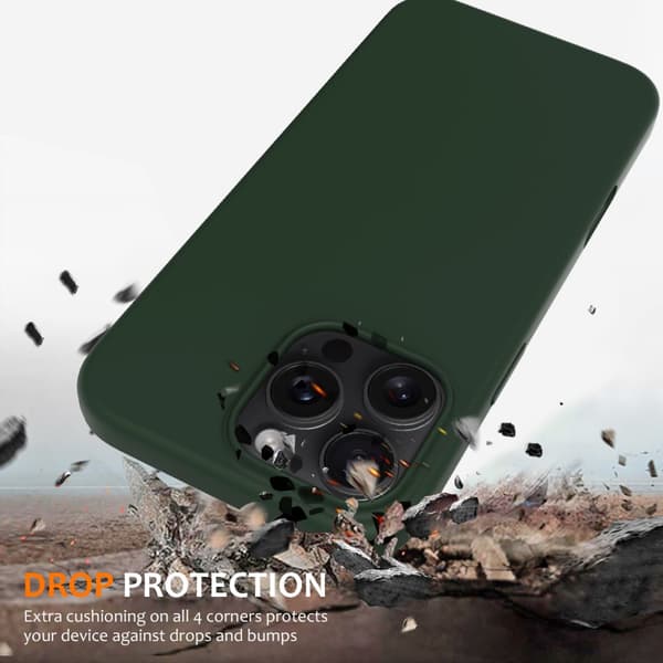 MagSafe silikonecover iPhone 16 Pro Max Mørkegrøn