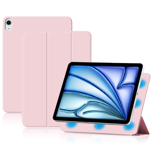 Apple iPad Air 13 2. sukupolvi (2025) Kotelo Tri-fold Magnetic Pinkki