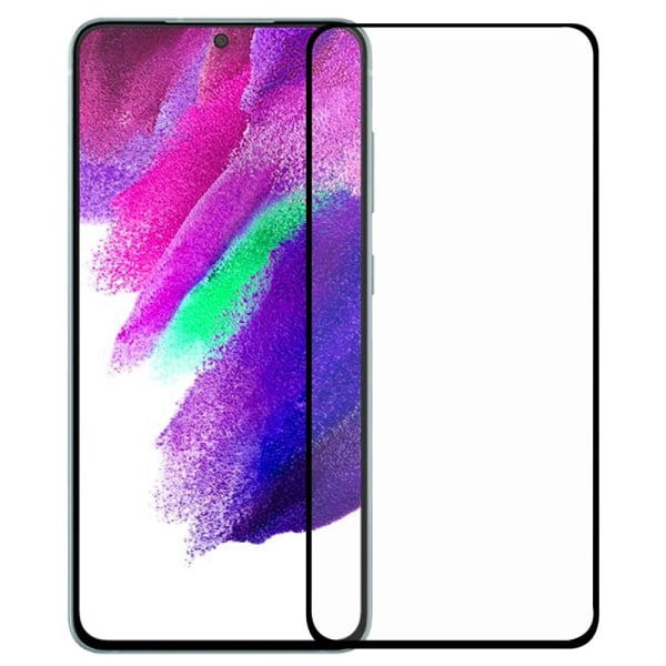 Full Cover karkaistu lasi näytönsuoja Samsung Galaxy S22 musta