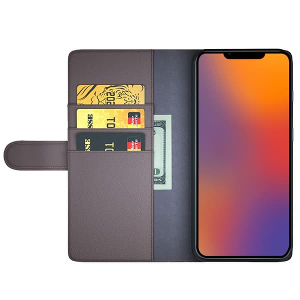 Aito nahkakotelo iPhone 14 Plus - Ruskea