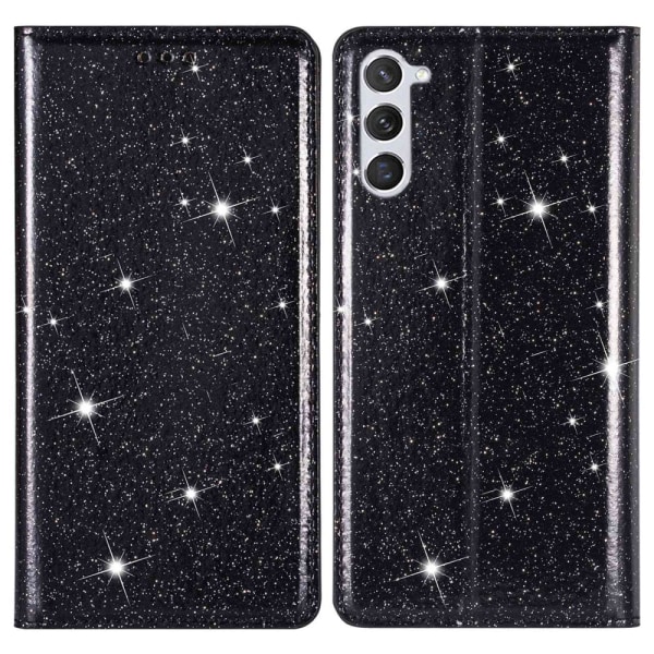 Glitter lompakkokotelo Samsung Galaxy S23 musta