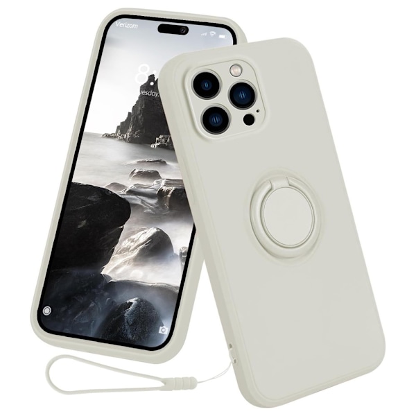 iPhone 16 Pro Max Skal Med Ringholder Hvid