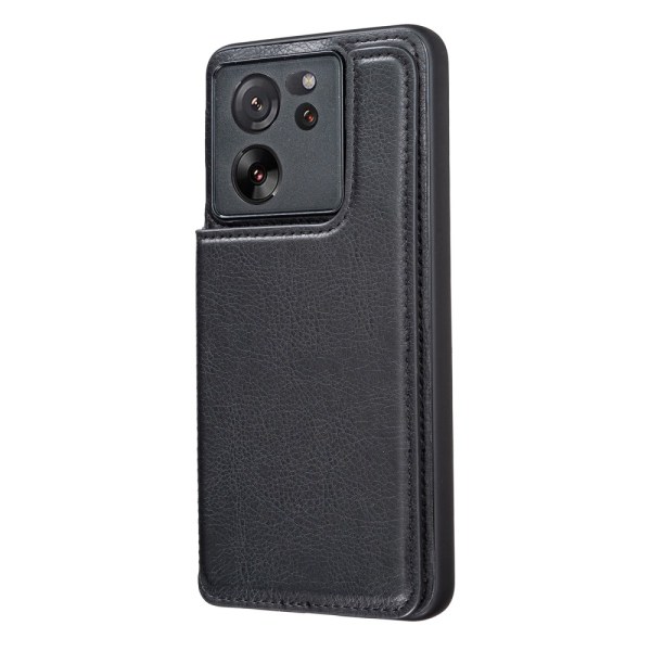 Xiaomi 13T Pro -kotelo piilotetulla lompakolla, musta