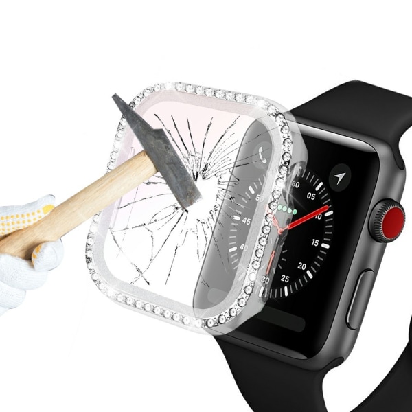 Apple Watch 40 mm:n kuori ja näytönsuoja, läpinäkyvä karkaistu lasi