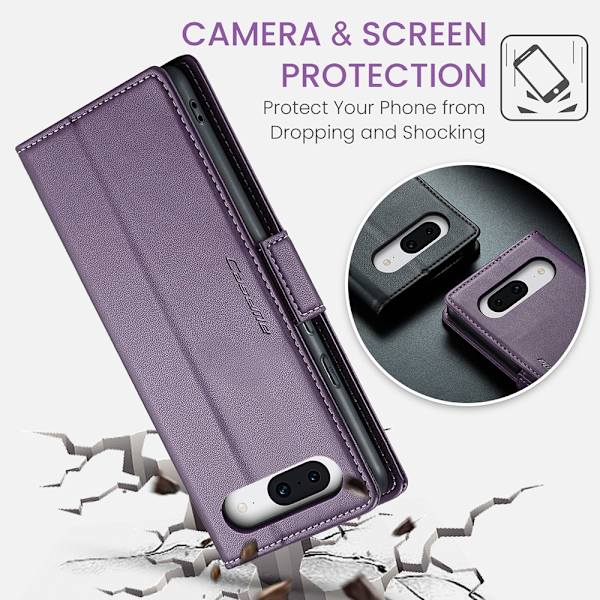 CaseMe Slim Pungetui RFID-beskyttelse Google Pixel 8a Lilla